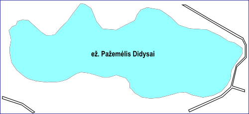 Pažemėlis Didysai batimetrinis žemėlapis